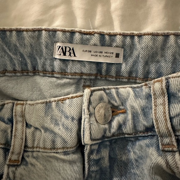 Zara Wide Leg Snow Wash Jeans - Picture 3 of 4